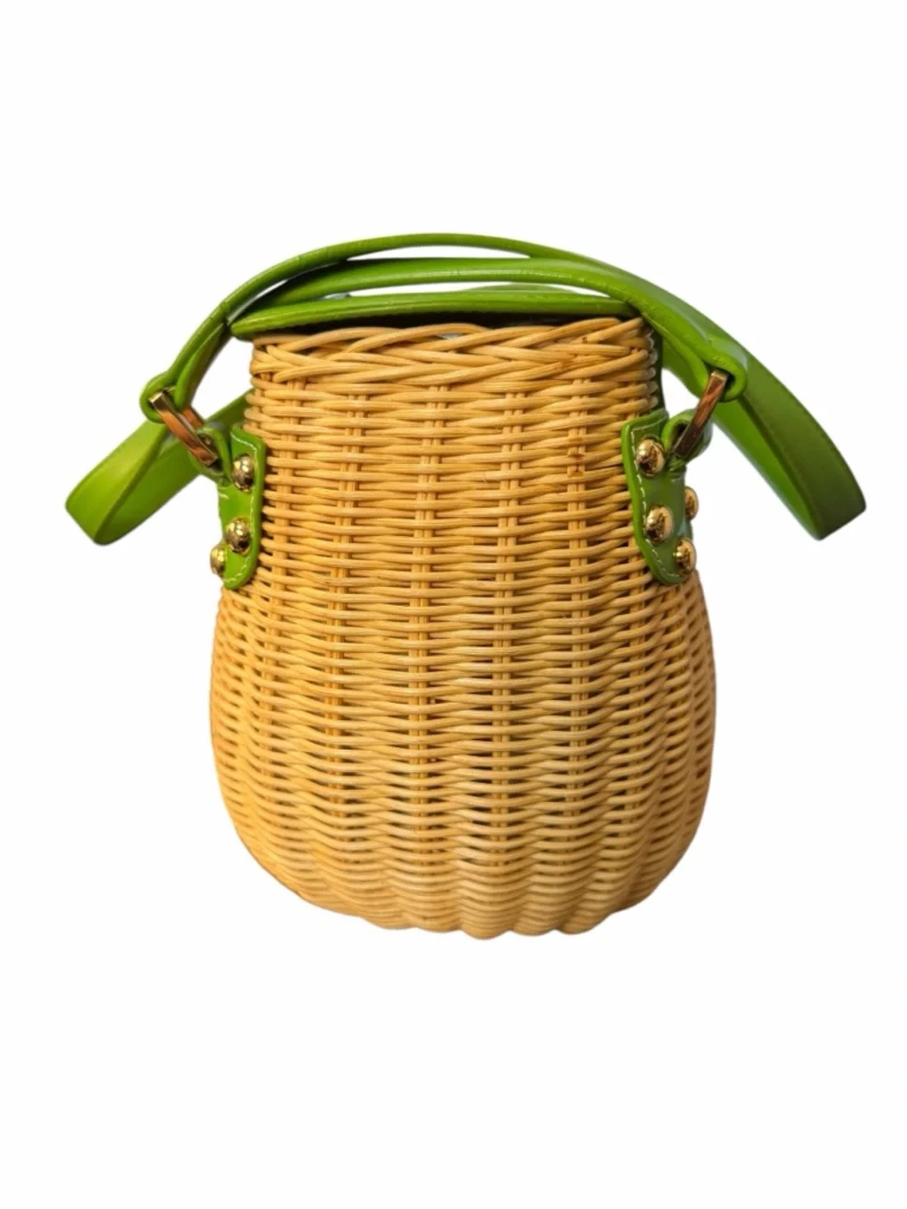 Vintage 70s Etienne Aigner Rattan Basket Handbag Top Handle Rare (A655) - Picture 6 of 16